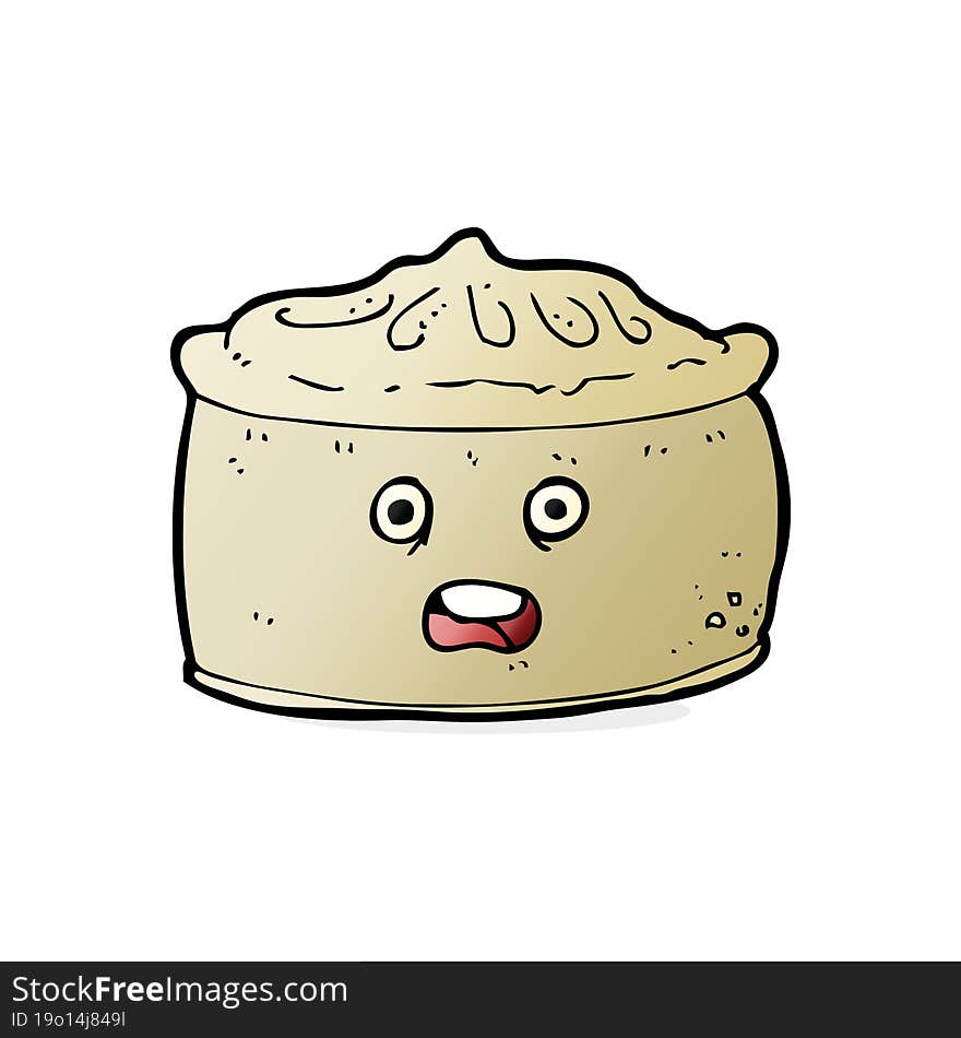 cartoon pie with face