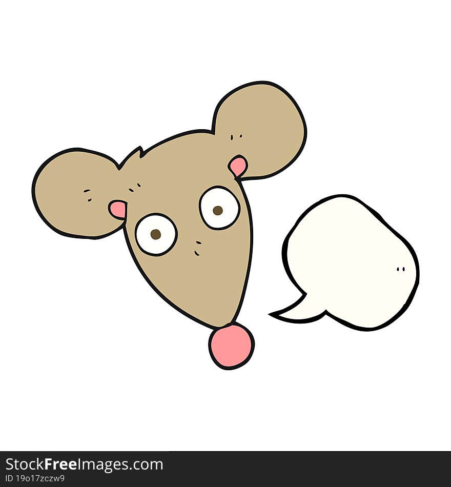 speech bubble cartoon mouse