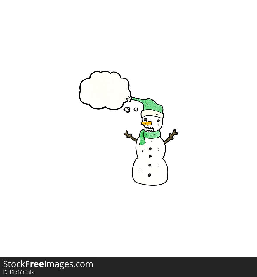 cartoon snowman