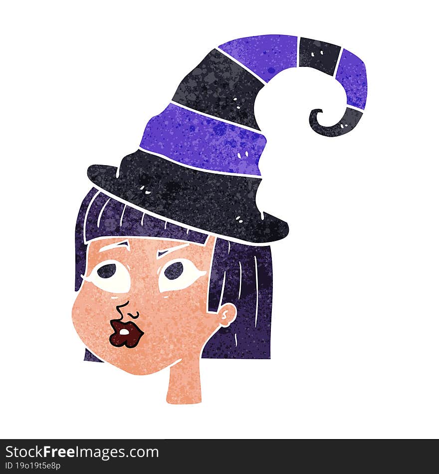 retro cartoon witch