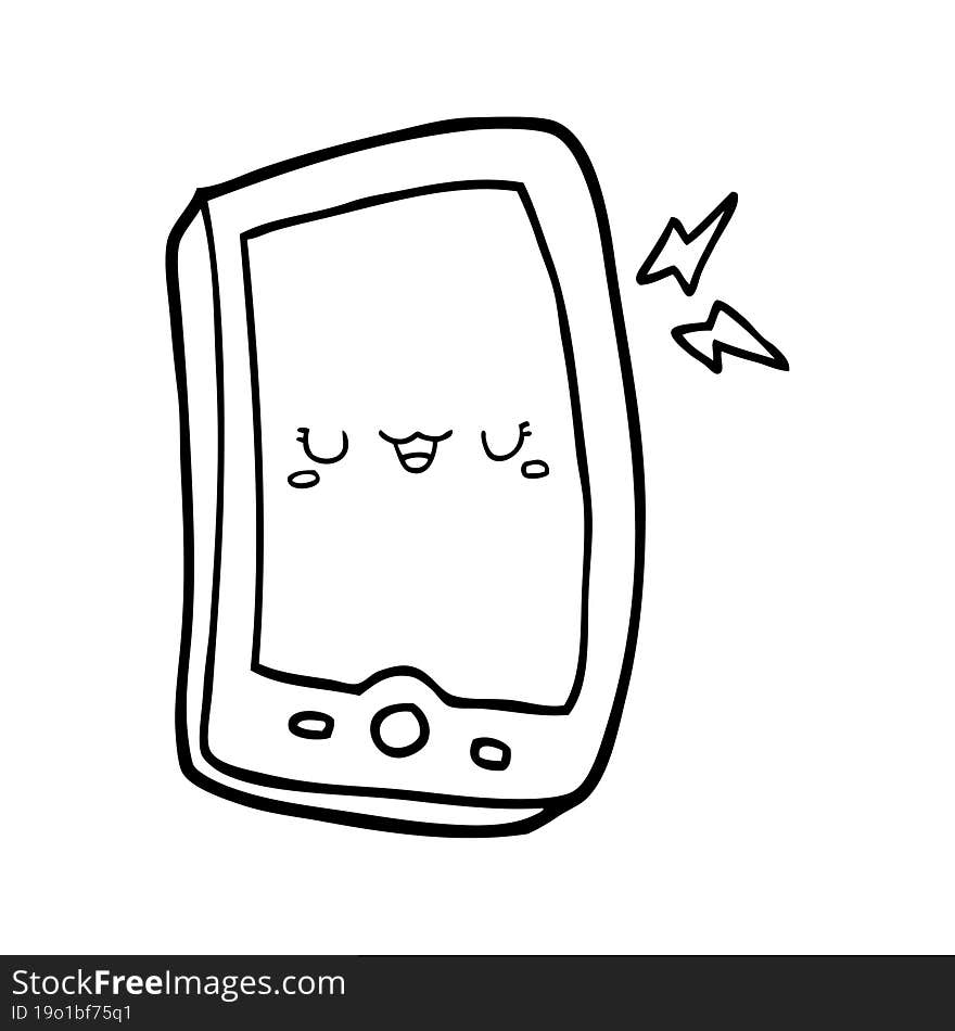 cute cartoon mobile phone