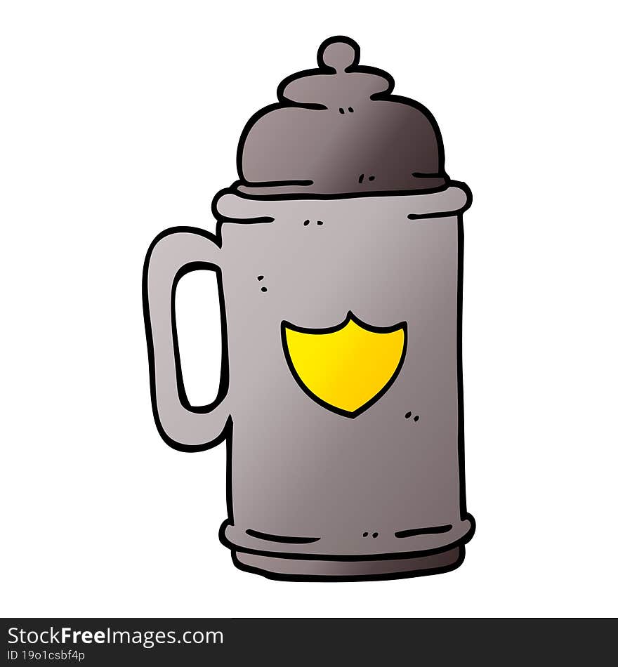 cartoon doodle traditional beer tankard