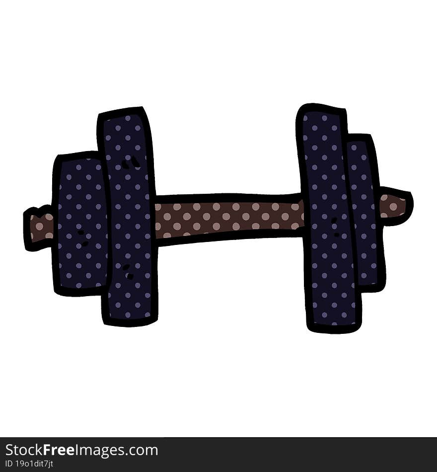 cartoon doodle gym weights