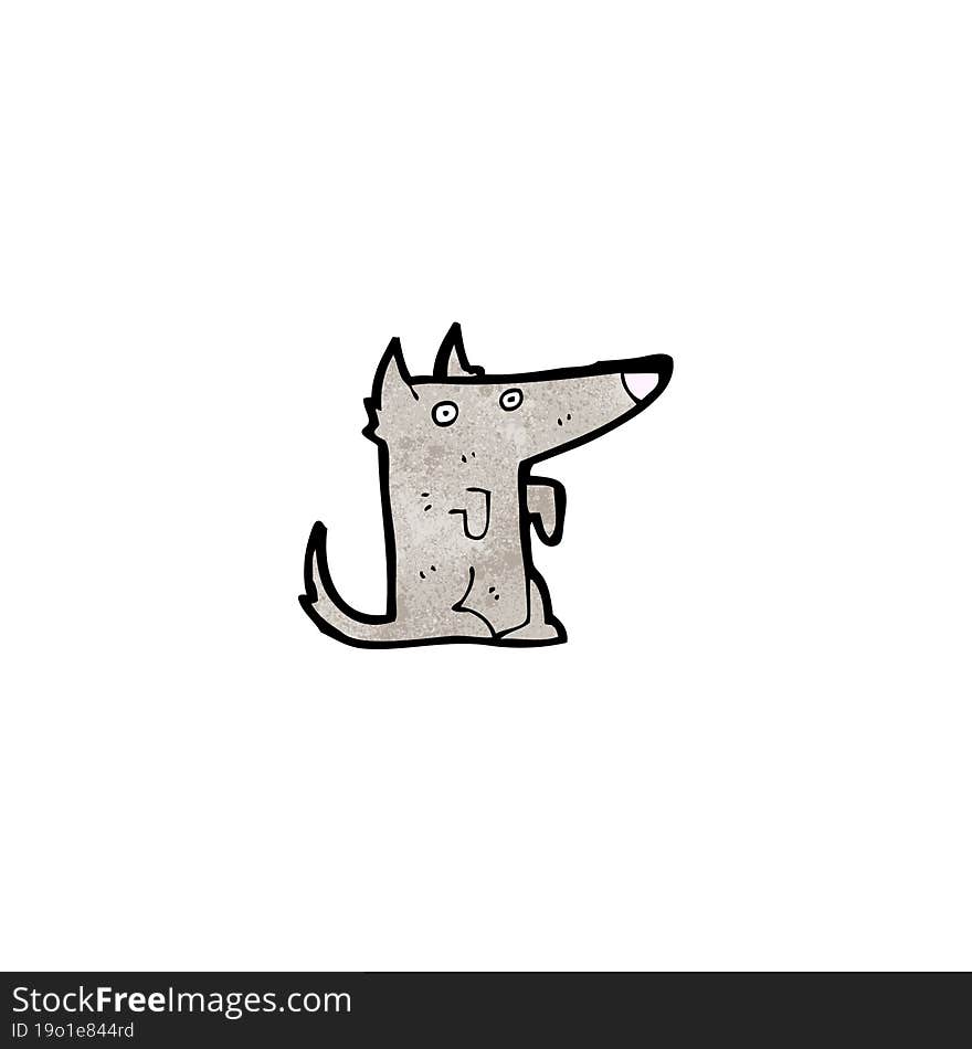 cartoon little wolf