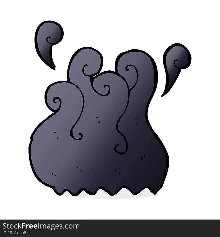 black smoke cartoon element