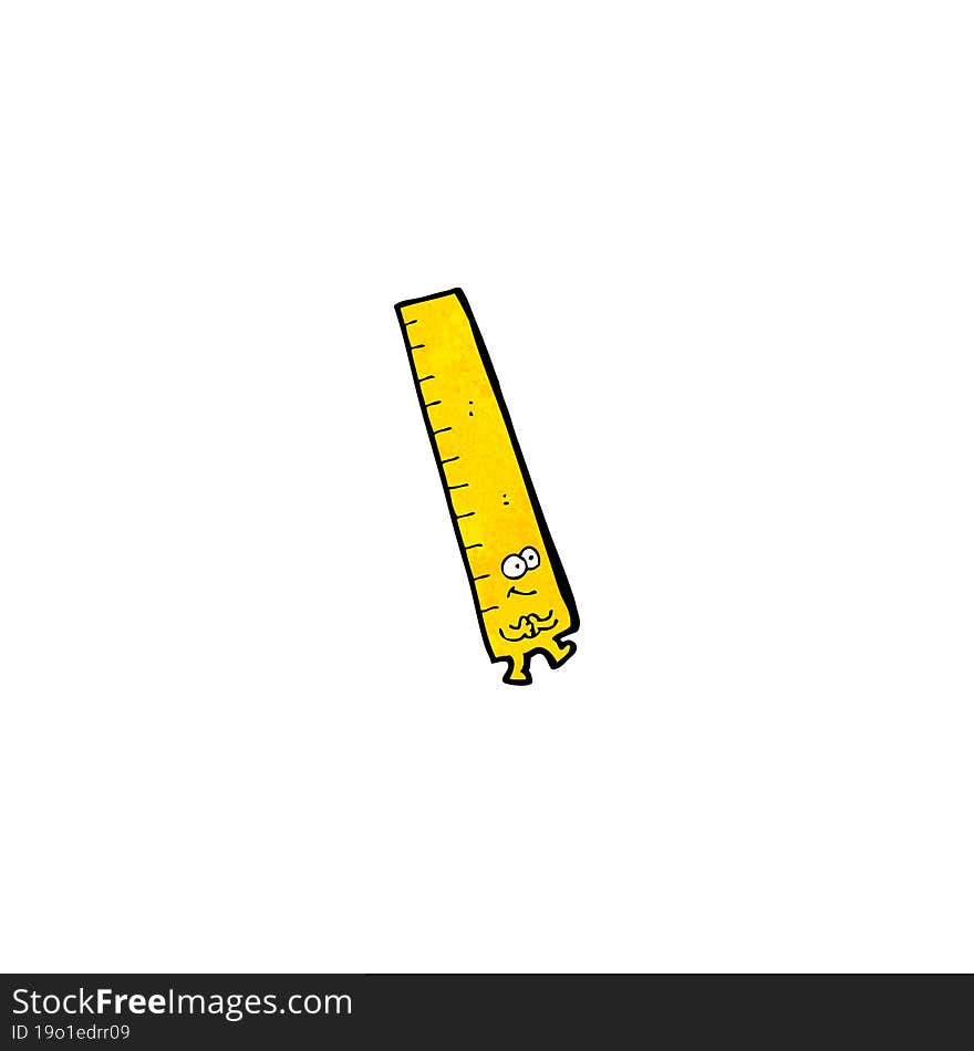 measuring ruler cartoon character