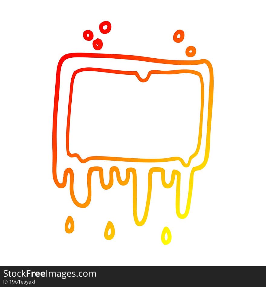 warm gradient line drawing cartoon dripping banner