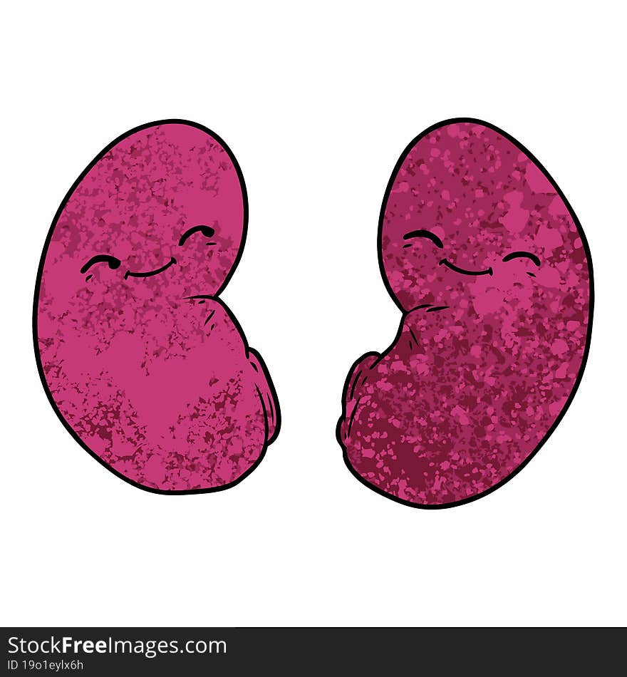 cartoon kidneys. cartoon kidneys