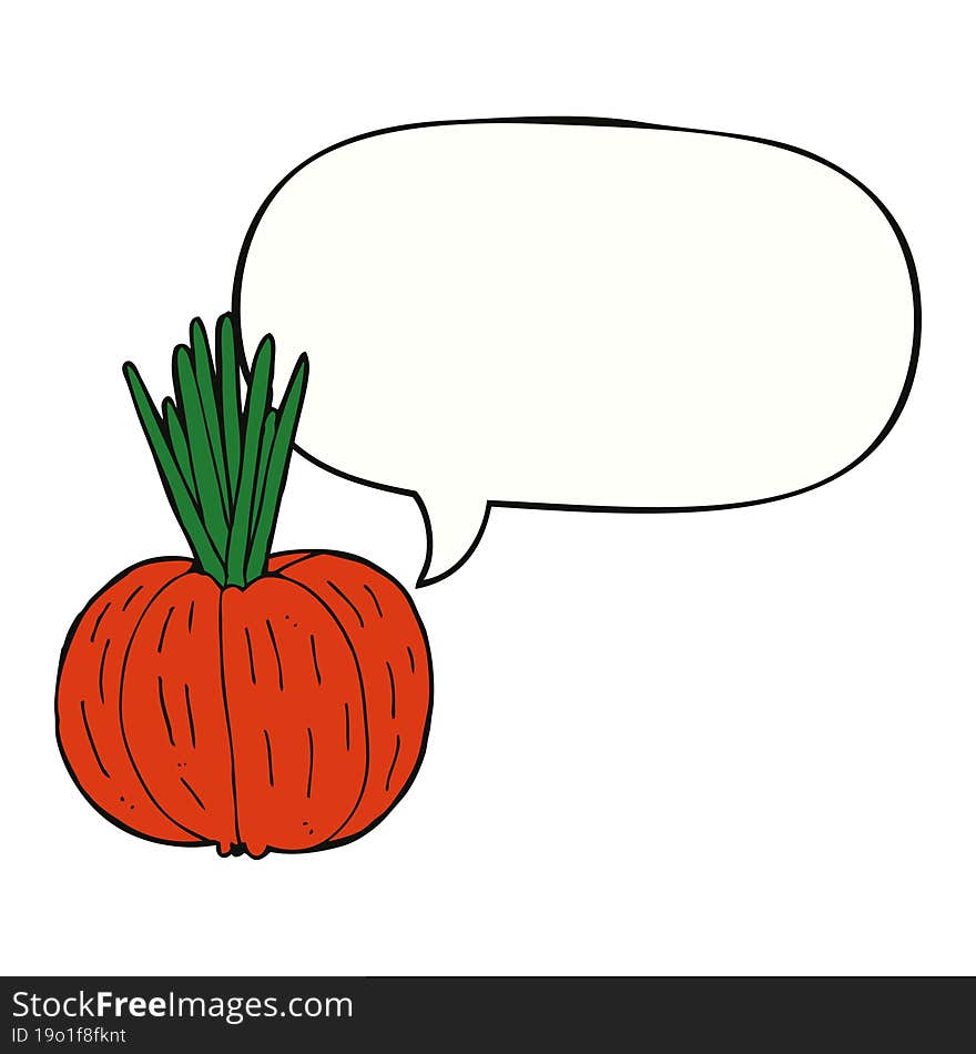 cartoon vegetable with speech bubble. cartoon vegetable with speech bubble