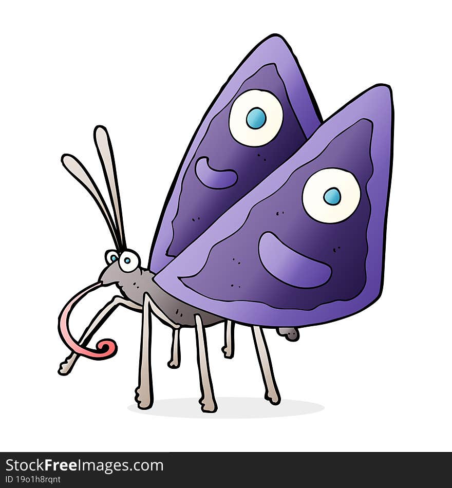 cartoon funny butterfly