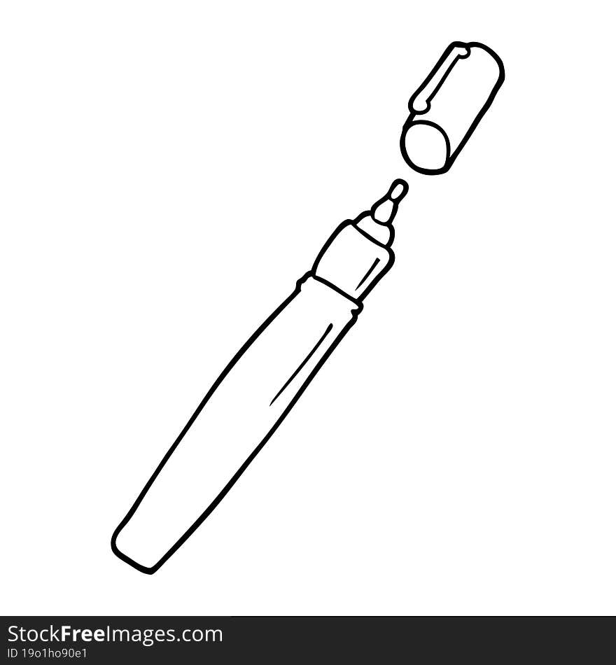 line drawing cartoon pen