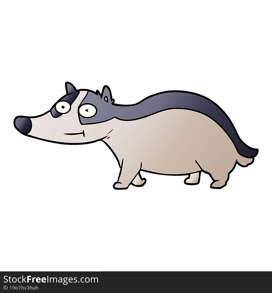 cartoon friendly badger. cartoon friendly badger