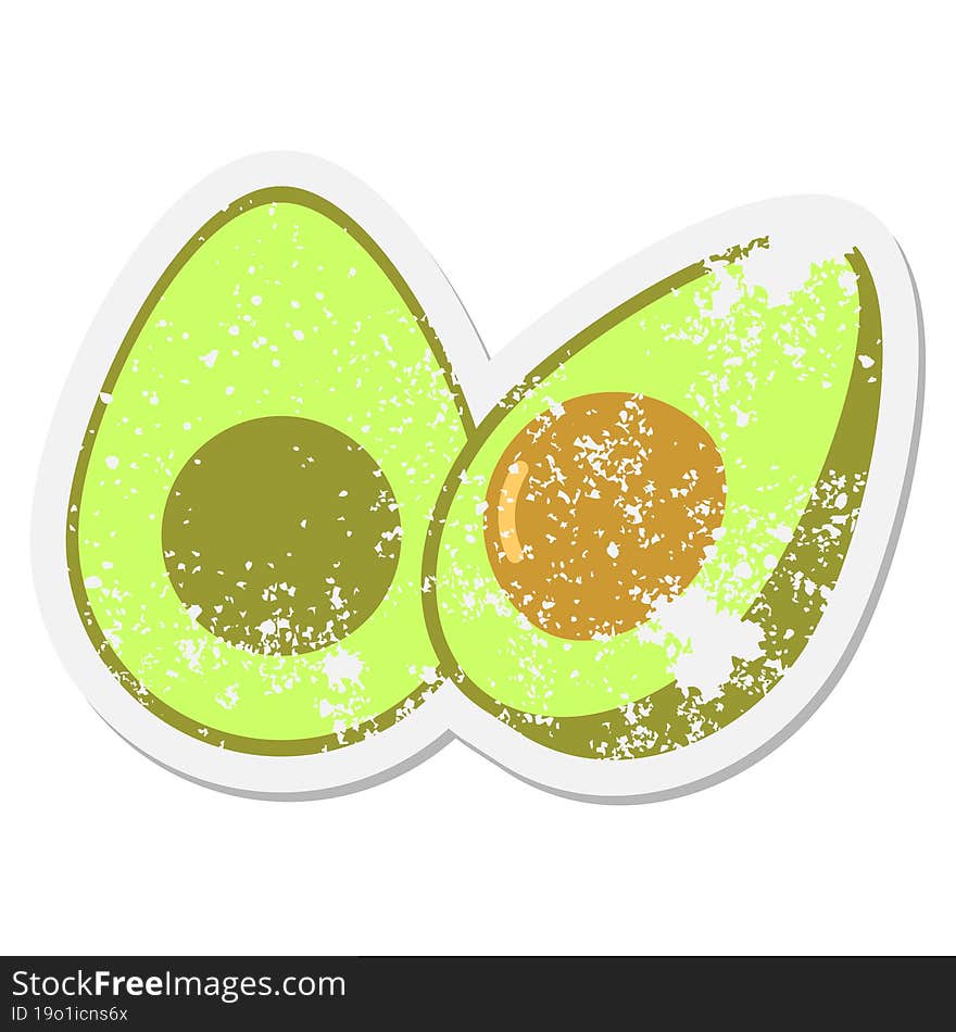 avocado grunge sticker