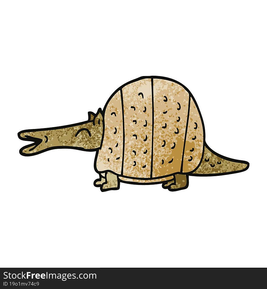 cartoon doodle armadillo