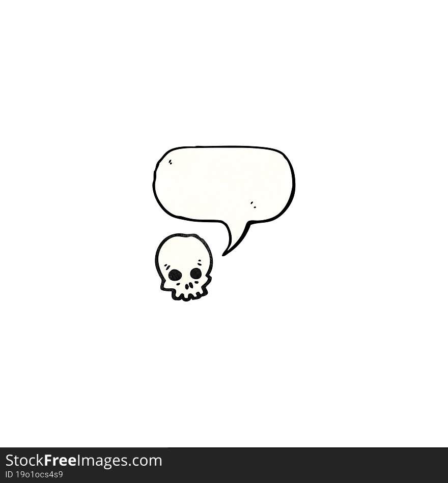 spooky skull cartoon