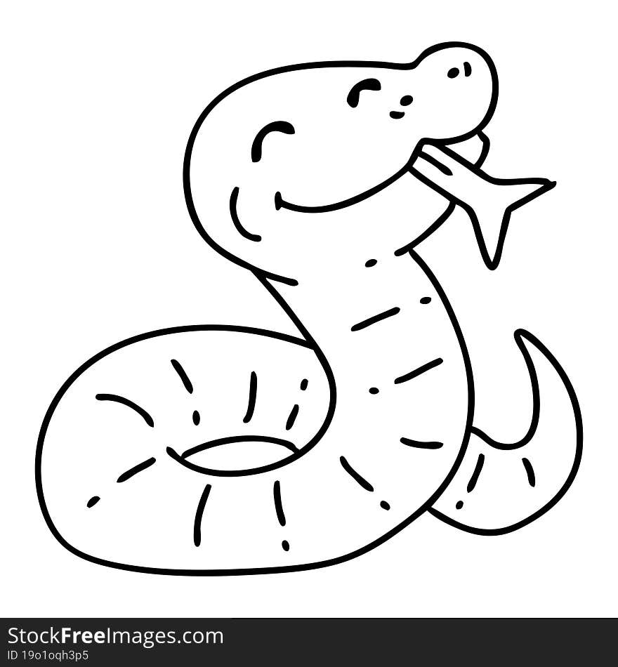 cartoon happy snake