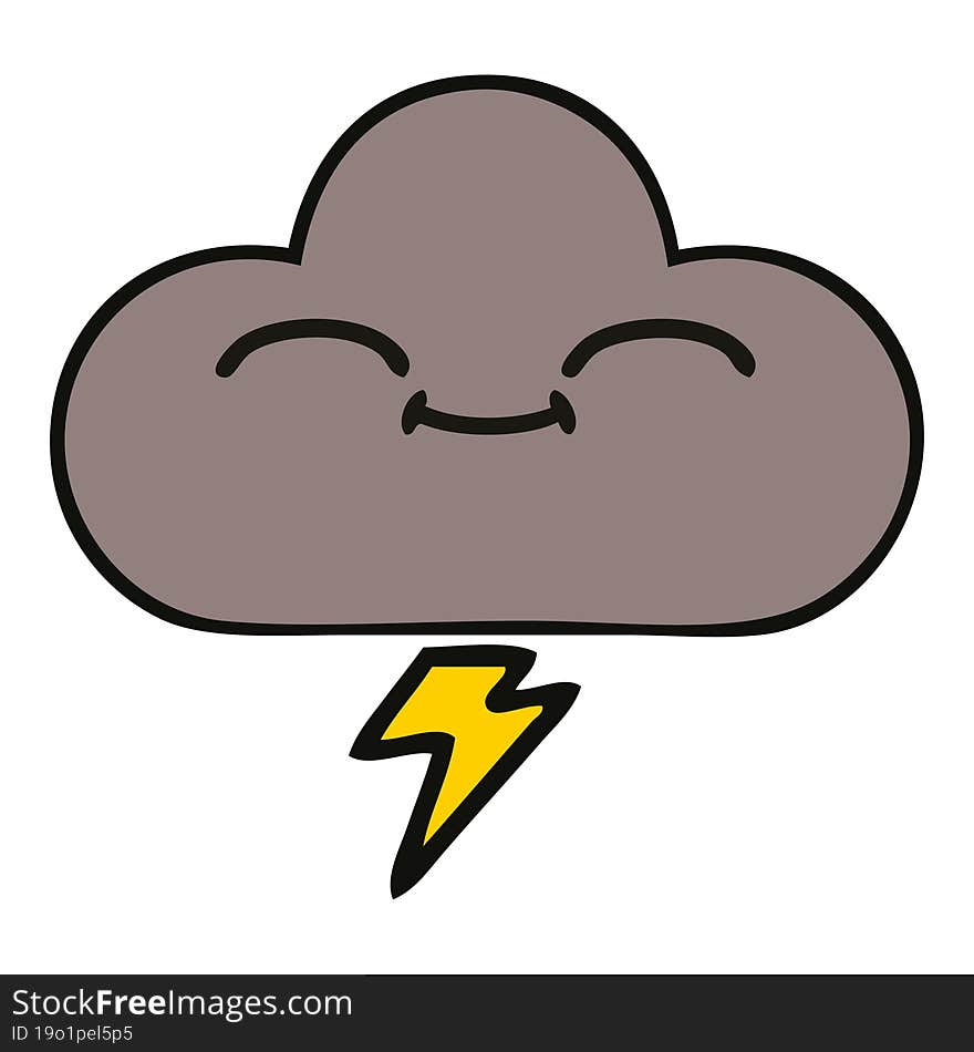 cute cartoon storm cloud