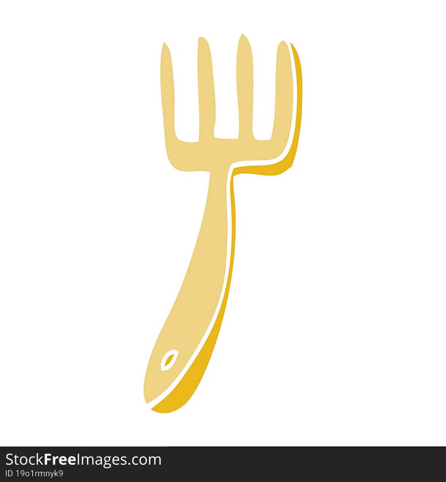 cartoon doodle fork