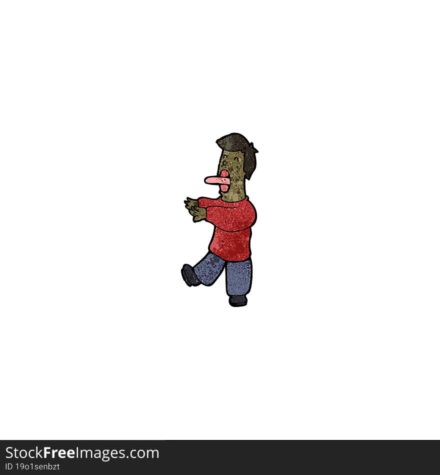 sleep walking man cartoon