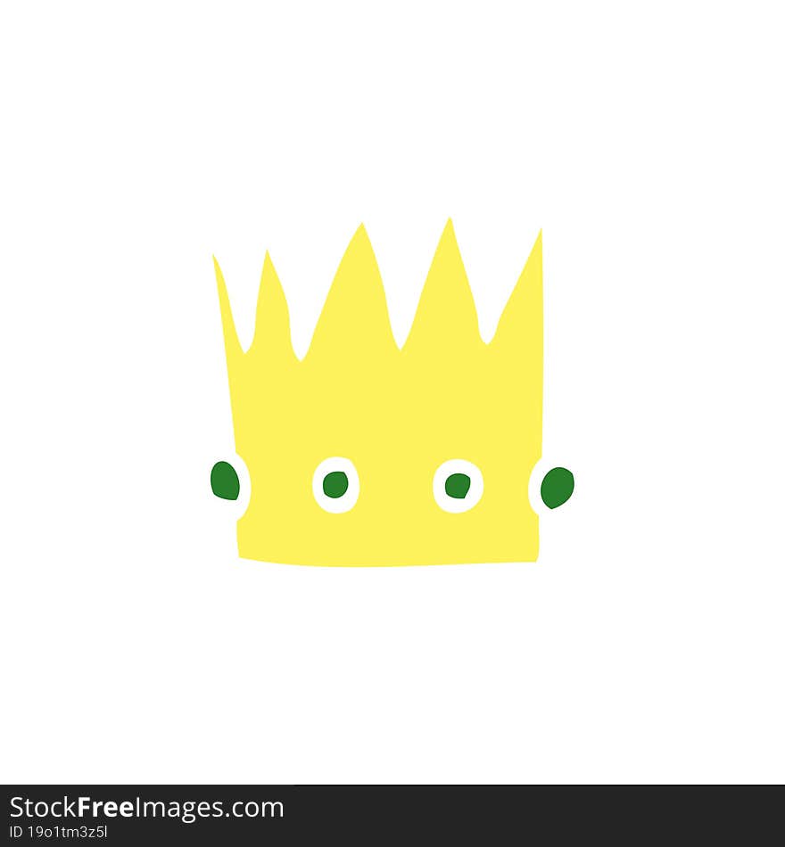 flat color style cartoon crown