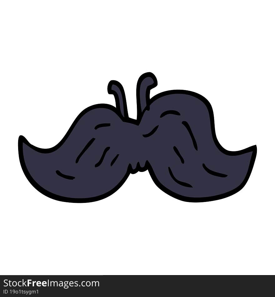 cartoon doodle mustache