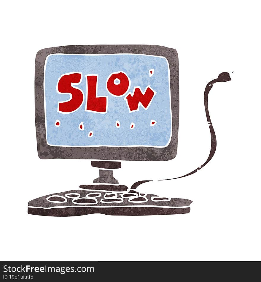 cartoon slow computer
