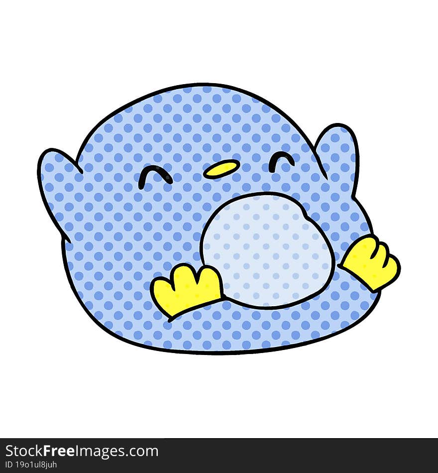 cartoon kawaii of a cute penguin