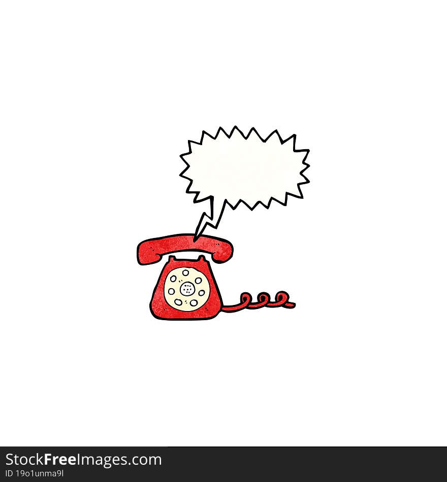 Cartoon Ringing Telephone