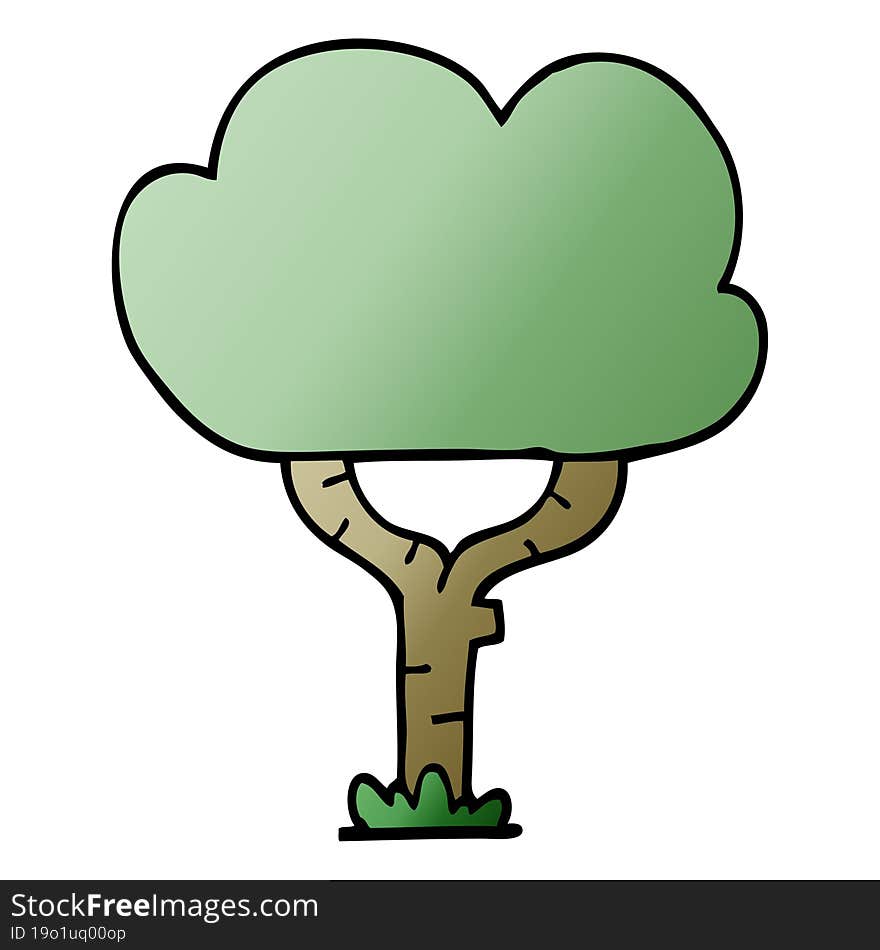 Cartoon Doodle Tree