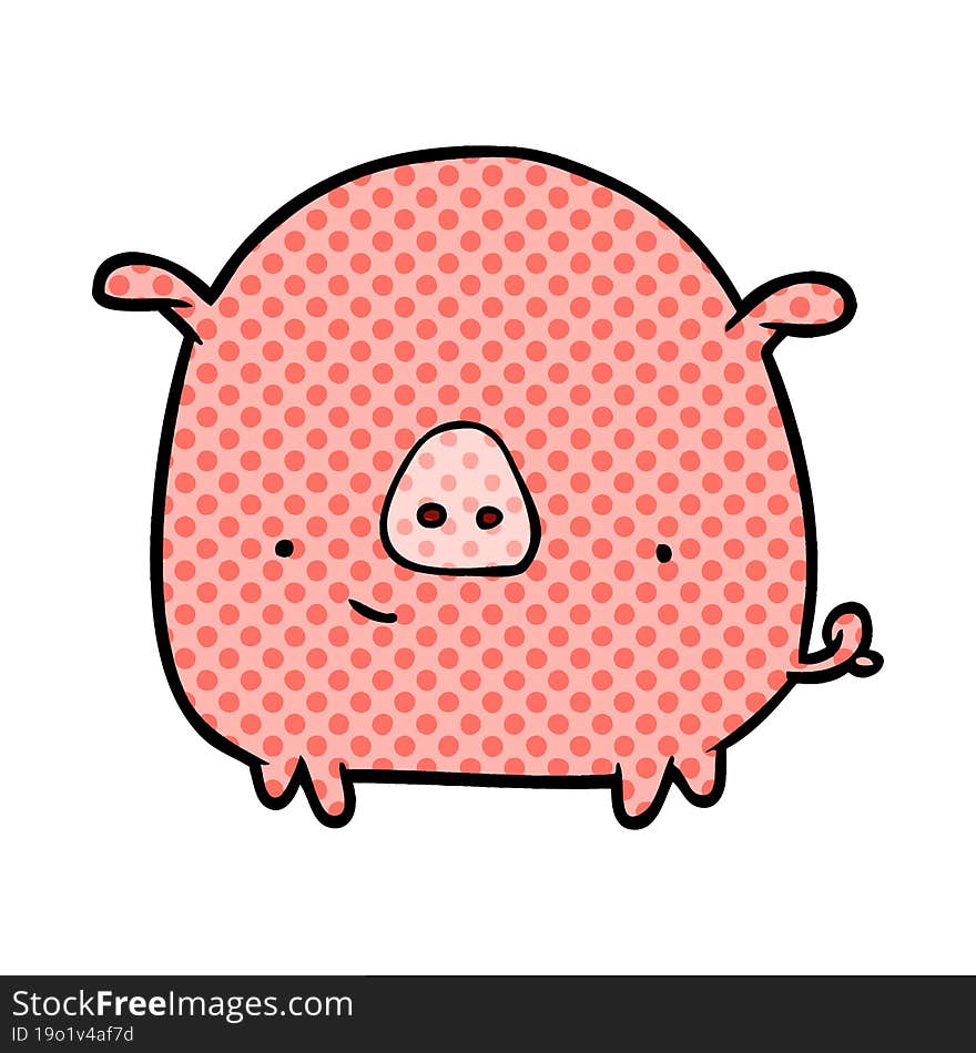 cartoon happy pig. cartoon happy pig