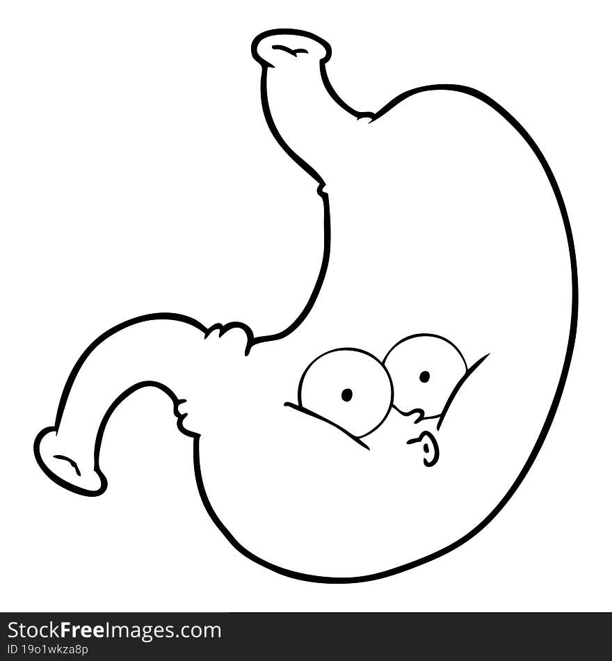 cartoon bloated stomach. cartoon bloated stomach