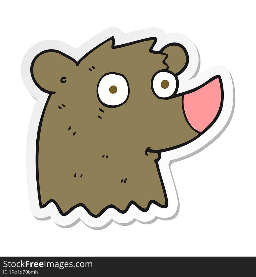 sticker of a cartoon bear