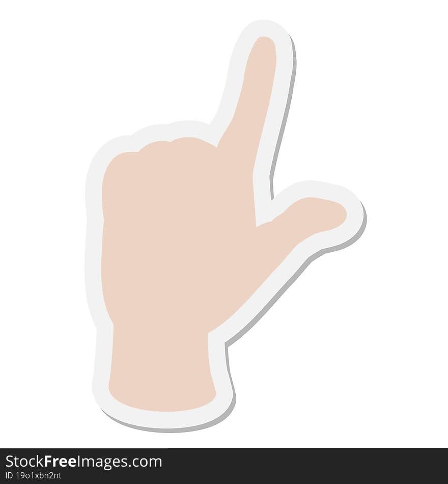 Pointing Hand Sticker