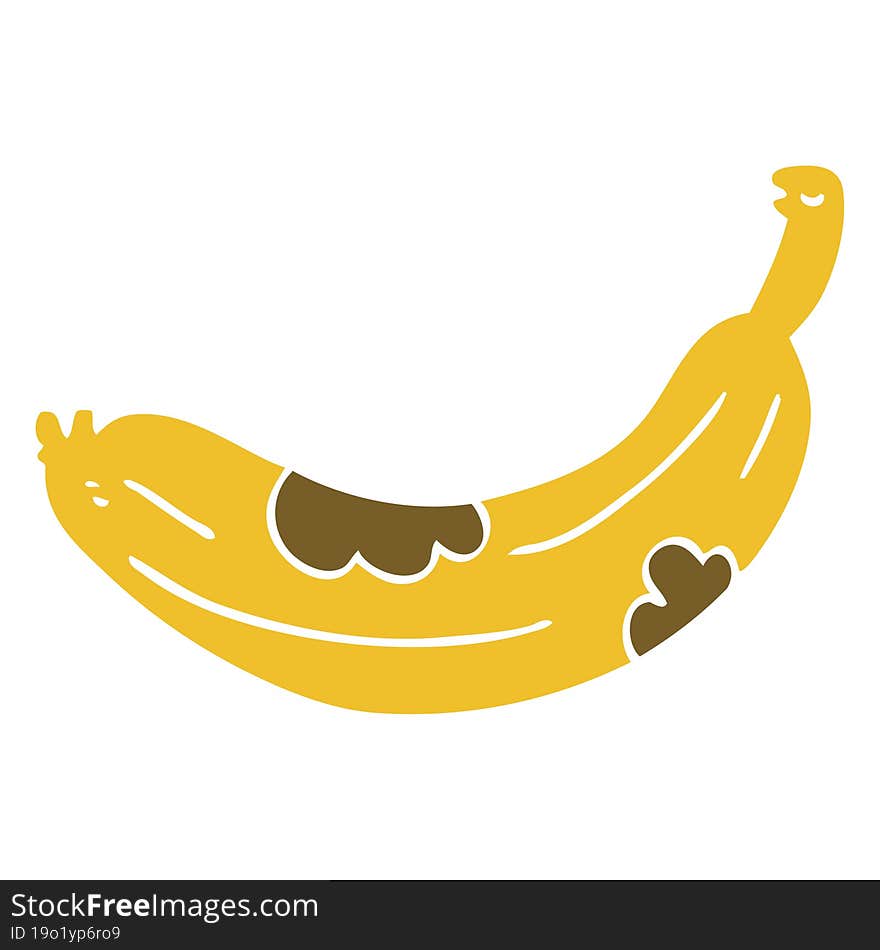 Cartoon Doodle Turning Banana