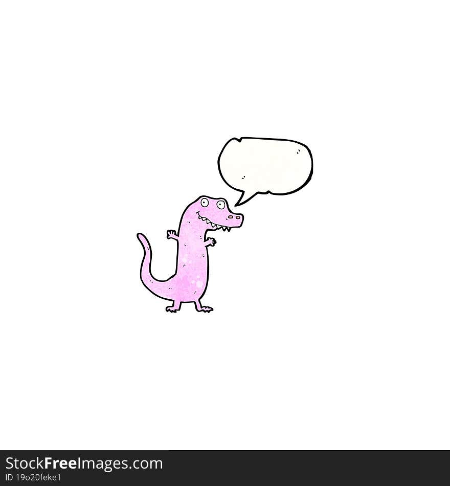 cartoon dinosaur with speech bubble