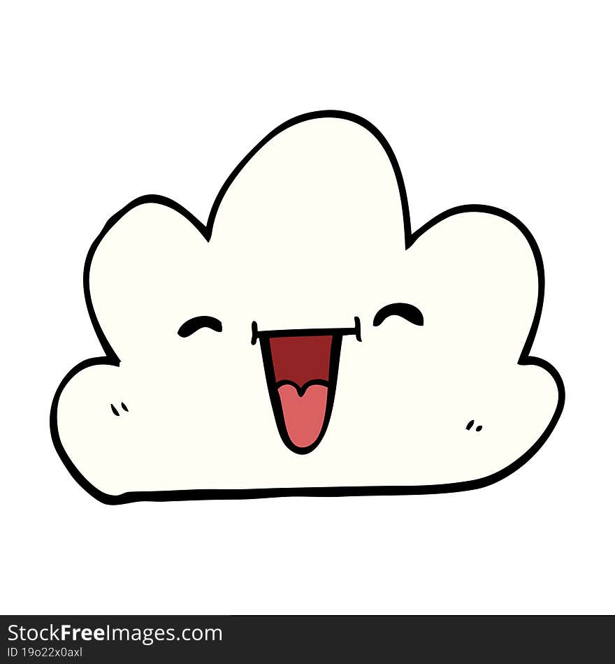 cartoon doodle expressive weather cloud