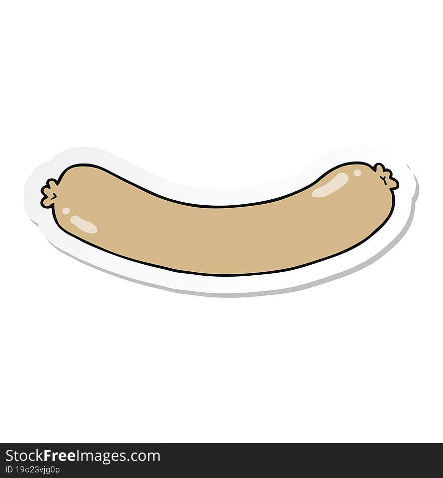 Sticker Of A Cartoon Sausage