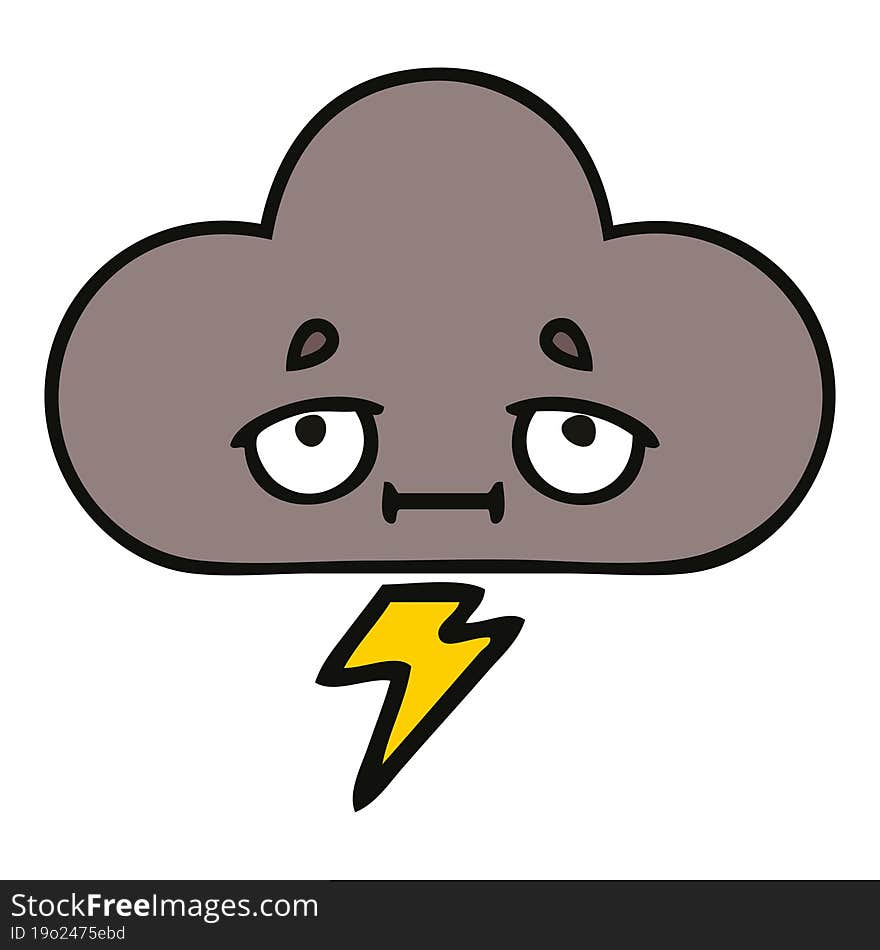 cute cartoon storm cloud