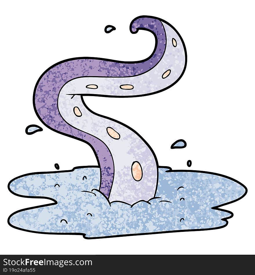 cartoon tentacle. cartoon tentacle