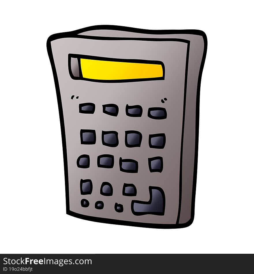 Cartoon Doodle Electronic Calculator