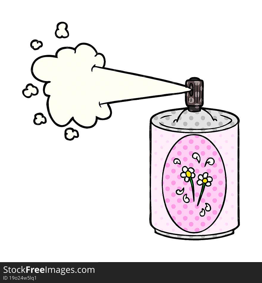 cartoon aerosol freshener spray can. cartoon aerosol freshener spray can