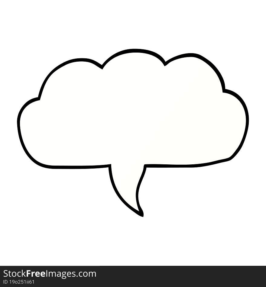 Cartoon Doodle Cloud Speech Bubble