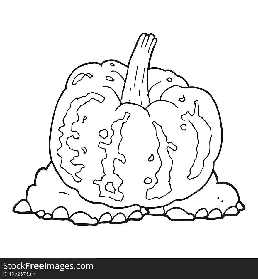 black and white cartoon squash