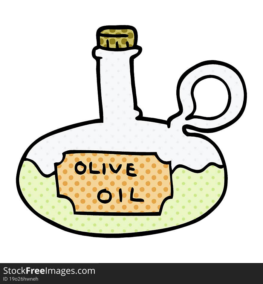 cartoon doodle olive oil