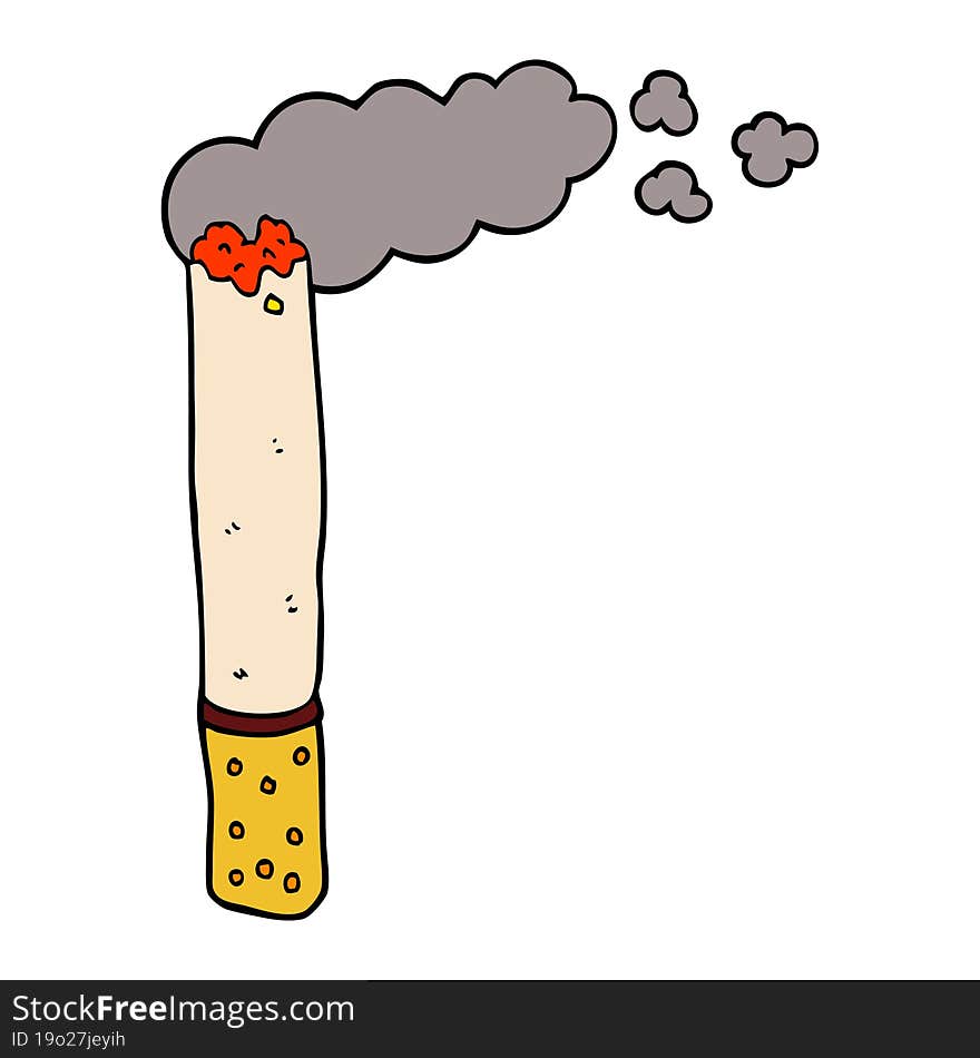 cartoon doodle cigarette