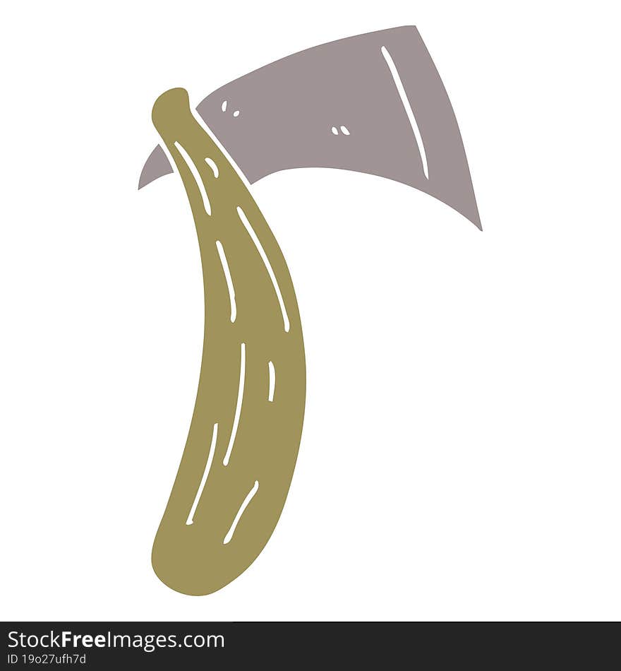 cartoon doodle sharp axe