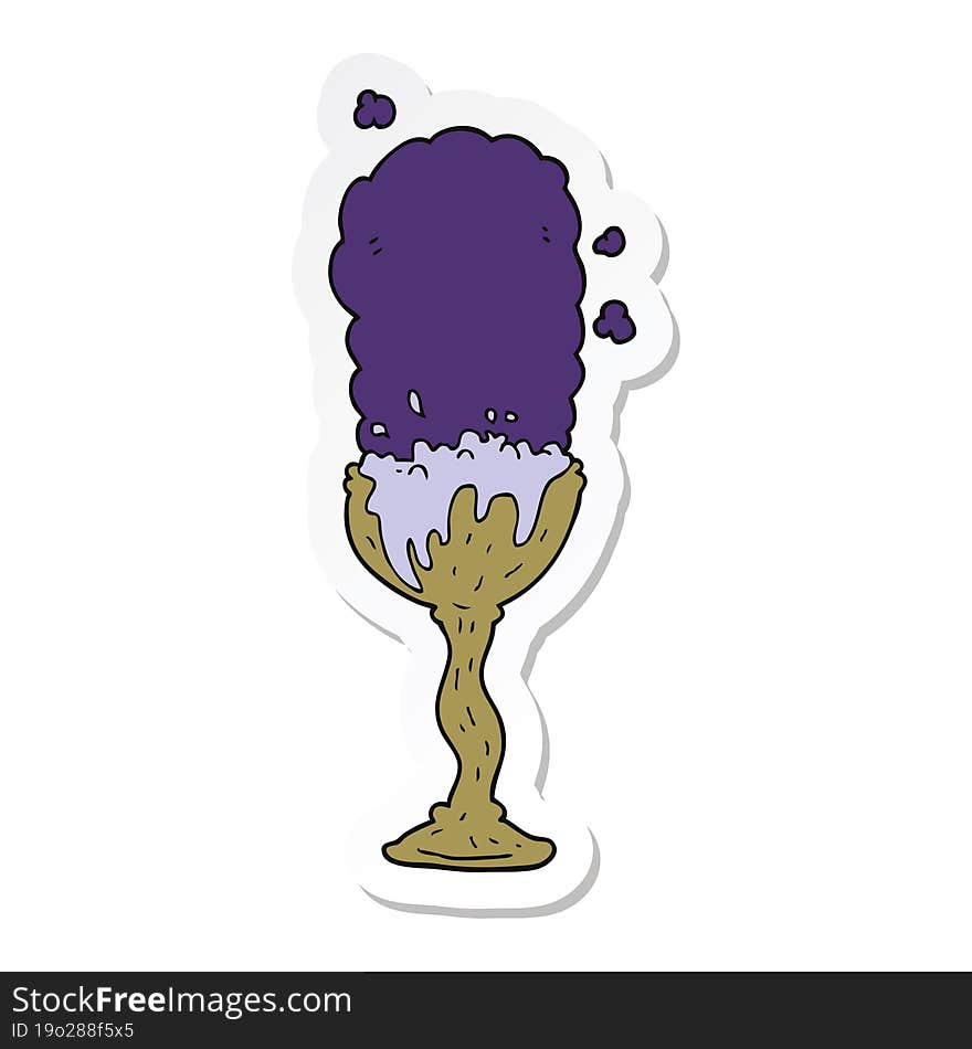 Sticker Of A Cartoon Potion Goblet