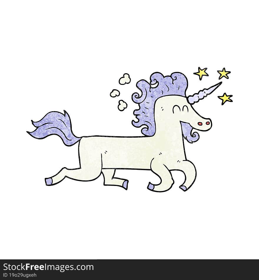 Textured Cartoon Unicorn