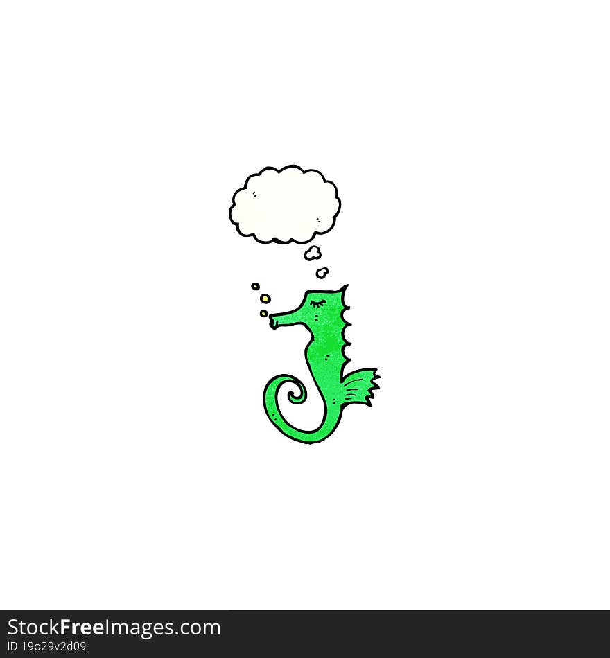 cartoon sea horse