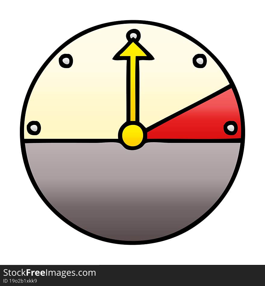 gradient shaded cartoon speedometer